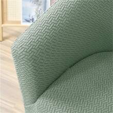 1PC/2 chiếc Vỏ bọc ghế bành Jacquard co giãn màu trơn bằng vải Spandex Vỏ bọc ghế bành bồn tắm chống trượt Vỏ bọc ghế sofa đơn trang trí nhà cửa Vỏ bọc ghế dài mọi mùa - Màu xanh Ô liu - Xem 5