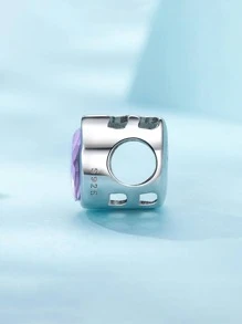 1入時尚925純銀卡通魅力珠,適用於女士手鍊手環diy珠寶製作,派對禮物優質女性珠寶 - 銀色 - 查看 6