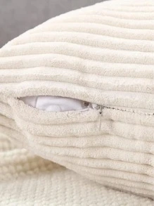 4 cái/bộ Sọc Sang trọng Vỏ gối Với Trang trí Nơ Đối với Sofa , Giường , Ô tô/xe hơi , Phòng khách Đồ trang trí - Màu be - Xem 5