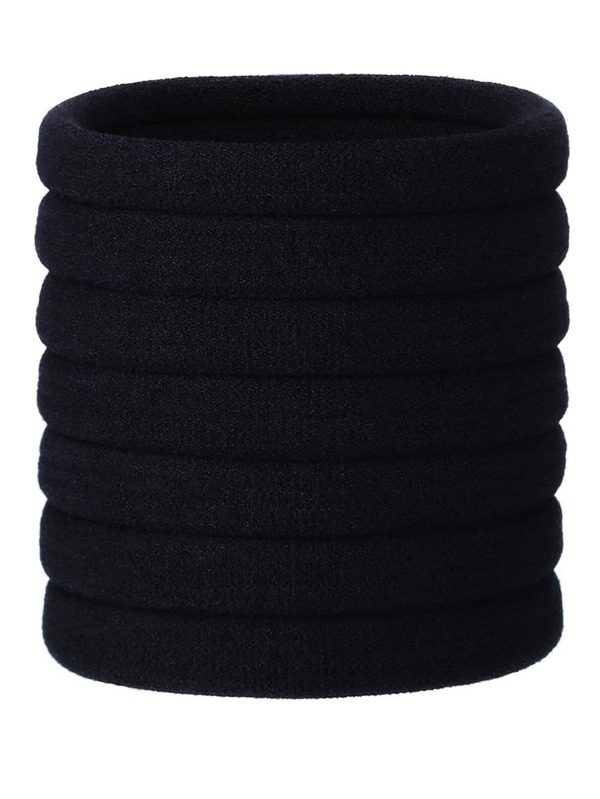 5/10/20pcs Large Black Seamless Hair Ties, No Damage [Elastic Ponytail Holders],Woman Head Accessories, Woman Hair Accessories Hair Ties Hair Rope