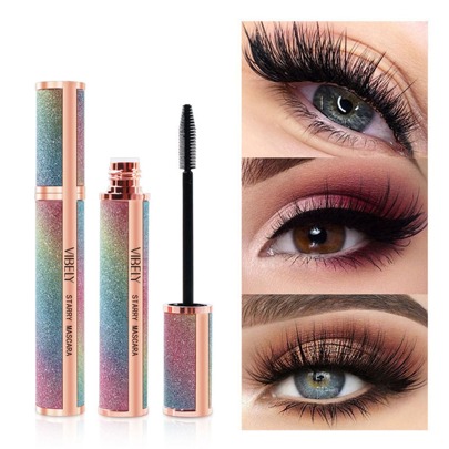 VIBELY Luminous Starry Sky Mascara 4d Fiber Thick Curling Water Resistant Long Lasting No Smudge