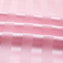 3pcs/ 4pcs Satin Striped Bed Sheets, Soft Silk Lightweight Bed Set For Bedroom Twin/ Full/ Queen/ King - 粉色 - 查看 5