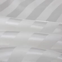 3pcs/ 4pcs Satin Striped Bed Sheets, Soft Silk Lightweight Bed Set For Bedroom Twin/ Full/ Queen/ King - 象牙 - 查看 5