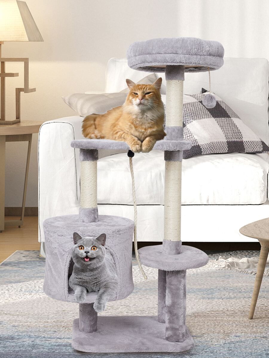 Cute Cat Tree Tower for Indoor Cats Condo with Sisal Scratching Posts