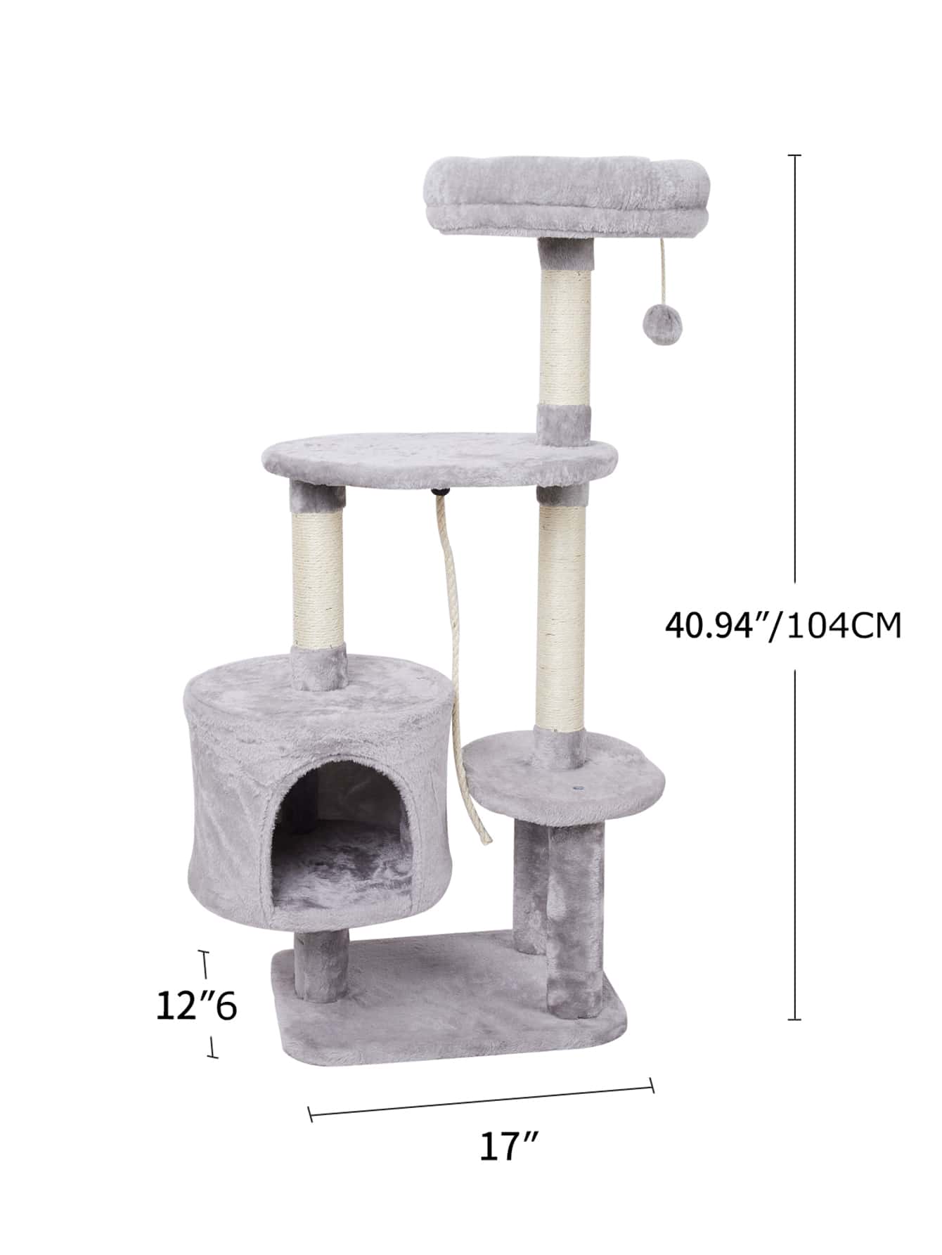 Cute Cat Tree Tower for Indoor Cats Condo with Sisal Scratching Posts