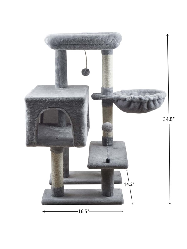 Cute Cat Tree Tower for Indoor Cats Condo with Sisal Scratching Posts