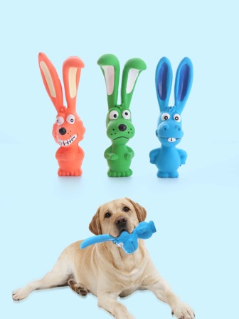 1入組隨機色可愛動物形狀寵物磨牙玩具適用於小狗