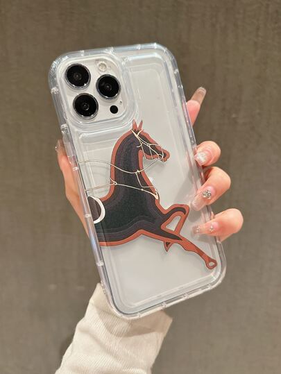 Translucent Airbag Phone Case Compatible With Iphone 14/ Simple Style Shockproof Tpu Protective Case For 13promax/12/11