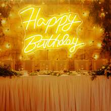 1入組塑膠熒光色創意字母形LED霓虹燈 - 白色 - 查看 6