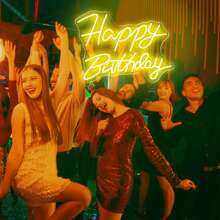 1入組塑膠熒光色創意字母形LED霓虹燈 - 白色 - 查看 3