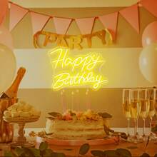 1入組塑膠熒光色創意字母形LED霓虹燈 - 白色 - 查看 4