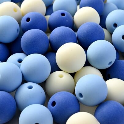 30pcs 14mm Multi Colors Big Round Spacer Beads Acrylic Beads For Jewelry Making Supplies Handmade Necklace Key Chain DIY Jewelry Accessories