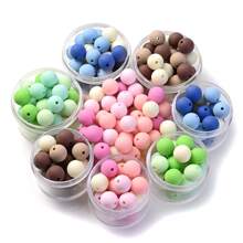 30pcs 14mm Multi Colors Big Round Spacer Beads Acrylic Beads For Jewelry Making Supplies Handmade Necklace Key Chain DIY Jewelry Accessories