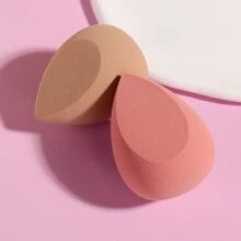 2 件装干湿两用化妆海绵，蛋形粉底化妆海绵，适用于日常化妆和混合 - 彩色 - 查看 2