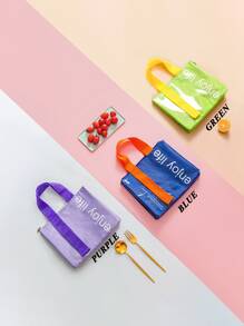 1pc Oxford Cloth & Pu Material Zipper Closure Large Capacity Waterproof, Insulated Cooler Bag With Handle For Outdoor Picnic, Working Lunch BoxChristmas Gift