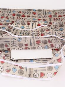Fashionable Plant Pattern Lightweight Foldable Shopping Bag - Multicolor - View 3