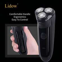 Rechargeable Electric Triple Head Shaver For Men - Black - View 5