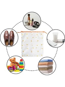 5 cái Túi lưu trữ dây rút in hoa cúc - trắng - Xem 4