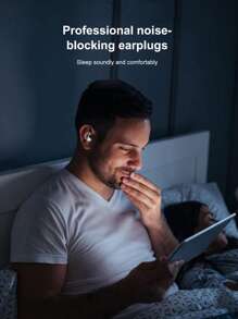 1pair Noise-Proof Earplugs For Sleeping, Anti-Snoring & Studying, Made Of Silicone, Sound Proof, Suitable For Students Living In Dormitories Or Anyone Who Needs A Quiet Environment - Grey - View 4