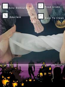 1pc Scary Candle Mold With Ghost Groom Theme For Halloween Party, Aromatic Candles Making, Diy Arts Decoration