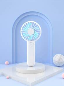 1 pieza Abanico ABS mini minimalista blanco plegable portátil de mano para casa - Blanco - Ver 1