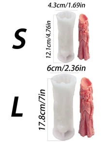 1pc Scary Candle Mold With Ghost Groom Theme For Halloween Party, Aromatic Candles Making, Diy Arts Decoration