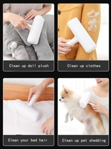 1入組寵物毛髮清潔刷、可重複使用貓狗毛髮去除劑、絨毛滾筒和動物毛皮去除工具家具地毯便攜式