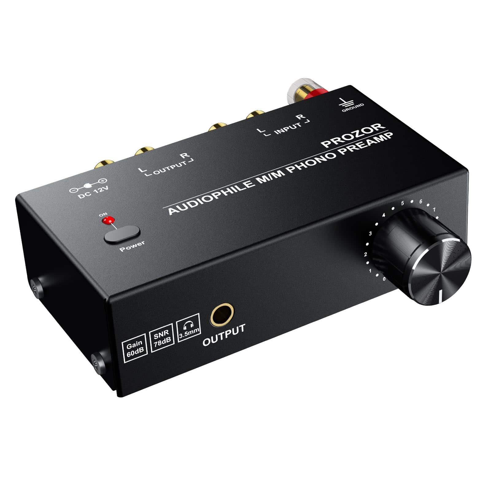 Phono preamplifier, Audiophile M/M Phono Preamp Preamplifier with Level Controls RCA Input