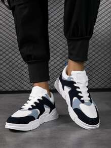 Nam Khối màu Mặt trước thắt dây Giày thể thao , Chóp giầy tròn Giày trượt băng Đối với Hằng ngày - Nhiều màu - Xem 3