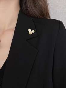 1pc Love防滑扣小胸针时尚领针别针百搭迷你胸针