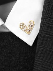 1pc Love防滑扣小胸针时尚领针别针百搭迷你胸针