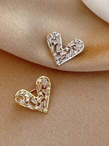 1pc Love防滑扣小胸针时尚领针别针百搭迷你胸针