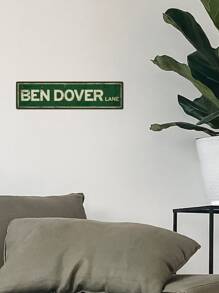 Putuo Decor 1 件 Ben Dover Lane 街道路标，复古金属锡牌匾墙面艺术装饰，适用于卧室、车库、露台、庭院，3.9 X 15.7 英寸 - 彩色 - 查看 4