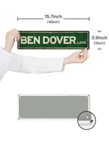 Putuo Decor 1 件 Ben Dover Lane 街道路标，复古金属锡牌匾墙面艺术装饰，适用于卧室、车库、露台、庭院，3.9 X 15.7 英寸 - 彩色 - 查看 3