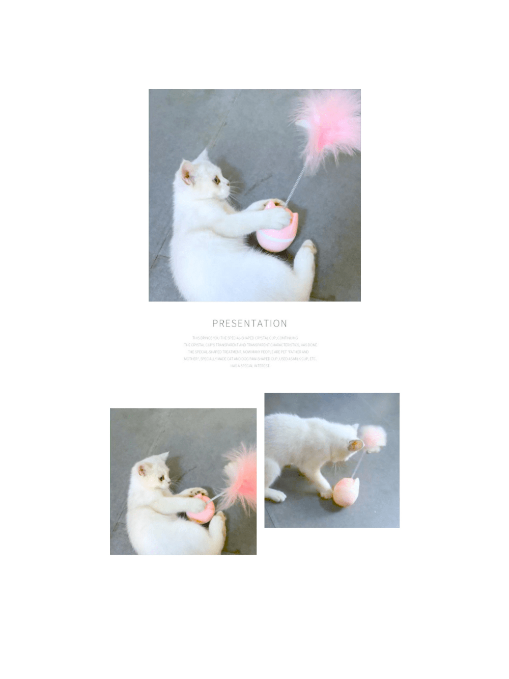 Tumbler Cat Lover And Cat Mom Love Toy With Feather Teaser Interactive Wobbler Cat Lover And Cat Mom Lovenip Kicker Ball
