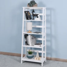 5 Tiers Bookshelf,Modern Bookshelf,Book Rack,Storage Rack Shelves in Living Room/Home/Office,Books Holder Organizer for Books/Movies - White - trắng - Xem 1