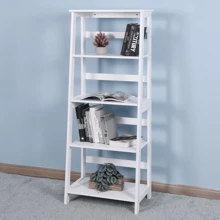5 Tiers Bookshelf,Modern Bookshelf,Book Rack,Storage Rack Shelves in Living Room/Home/Office,Books Holder Organizer for Books/Movies - White - trắng - Xem 3