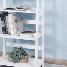 5 Tiers Bookshelf,Modern Bookshelf,Book Rack,Storage Rack Shelves in Living Room/Home/Office,Books Holder Organizer for Books/Movies - White - trắng - Xem 4