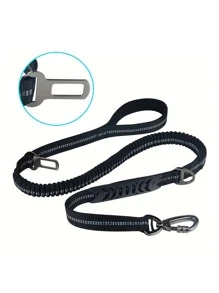 1 Pieza Cuerda De Tracción Retráctil Multifuncional Para Mascotas Con Reflectantes De Nylon Para Automóviles - Caqui - Ver 3