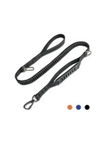 1 Pieza Cuerda De Tracción Retráctil Multifuncional Para Mascotas Con Reflectantes De Nylon Para Automóviles - Caqui - Ver 9