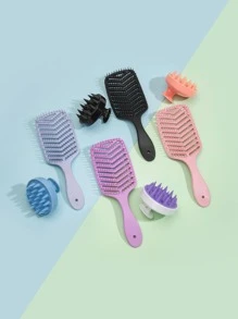 家用造型八爪梳干湿两用洗发梳两件套紫色发梳套装，发梳/梳子，返校季，旅行度假必备，女士美发配件，梳子，边缘梳，解结梳，球形梳，迷你发梳套装，木梳，发梳，边缘梳，发梳套装，梳子，发梳，理发师，美发设备，发型，美发，发梳，梳子套装，梳子，卷发梳，解结梳，女士发梳，理发师配件，理发店，美发设备