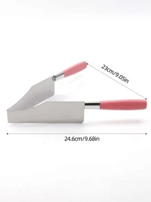 1pc Stainless Steel Cake Cutter, Creative Triangle Baking Cake Clip - Pink - View 2