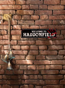 Putuo Decor 裝飾1入組恐怖電影路標,經典金屬牌匾復古錫墻面裝飾適合男人洞穴房間臥室俱樂部車庫,3,9X15.7英寸,歡迎至街標誌 - 彩色 - 查看 2