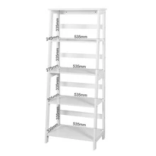 5 Tiers Bookshelf,Modern Bookshelf,Book Rack,Storage Rack Shelves in Living Room/Home/Office,Books Holder Organizer for Books/Movies - White - trắng - Xem 10