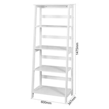 5 Tiers Bookshelf,Modern Bookshelf,Book Rack,Storage Rack Shelves in Living Room/Home/Office,Books Holder Organizer for Books/Movies - White - trắng - Xem 8