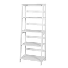 5 Tiers Bookshelf,Modern Bookshelf,Book Rack,Storage Rack Shelves in Living Room/Home/Office,Books Holder Organizer for Books/Movies - White - trắng - Xem 9