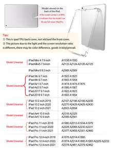 漢堡圖案透明防摔保護套適用於iPad - 彩色 - 查看 6