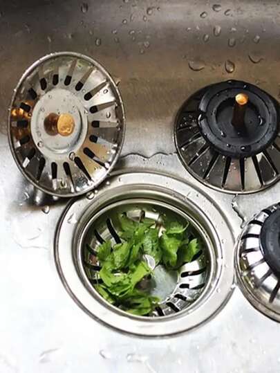 1 件不锈钢过滤器厨房水槽滤网塞子垃圾防护罩浴室头发塞子家居浴室装饰秋季装饰返校