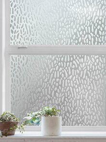 1 Roll Pvc Frosted Glass Film, Waterproof Decorative Film With Water Drop Pattern, Suitable For Any Smooth Glass Surface - Clear - View 3