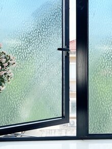 1 Roll Pvc Frosted Glass Film, Waterproof Decorative Film With Water Drop Pattern, Suitable For Any Smooth Glass Surface - Clear - View 1